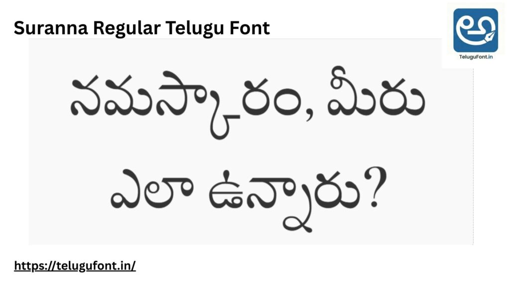 Suranna Regular Telugu Font